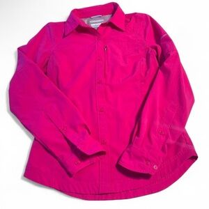Columbia Womens XS Omni-Shade Pink Button Up Shirt Sun Protection